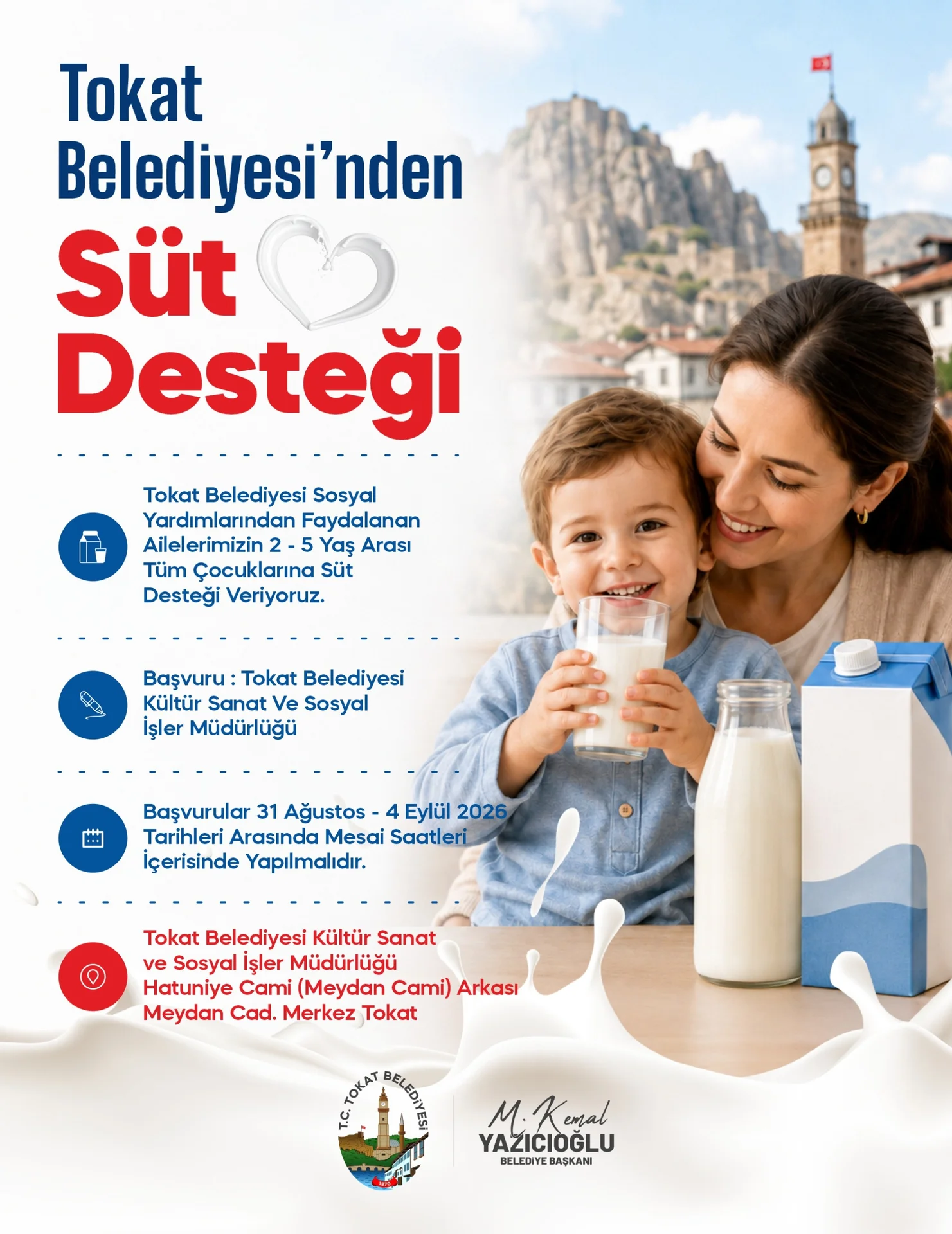Tokat Belediyesi'nden Süt Desteği - Görsel 1