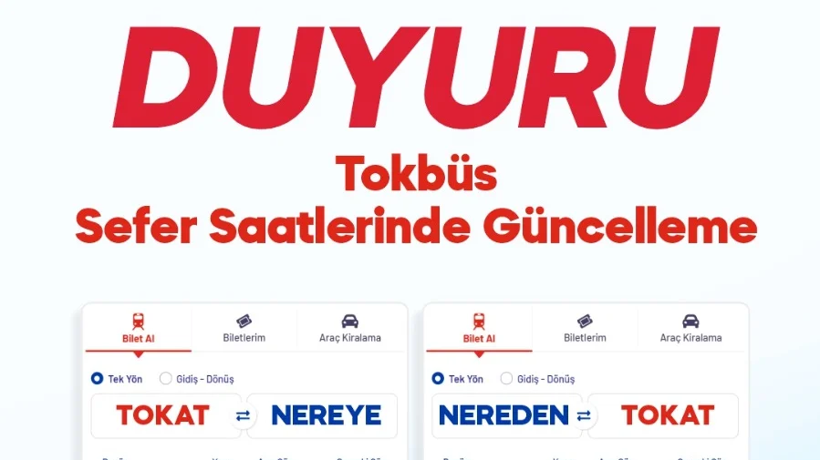 TOKBÜS SEFER SAATLERİ - 01.04.2026