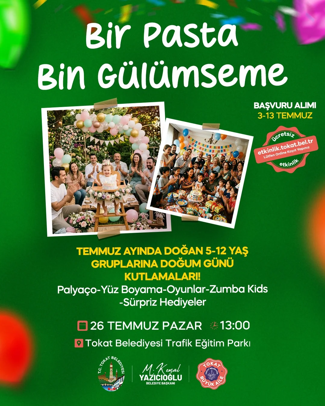 Temmuz Ayı Doğum Günü Etkinliği - Görsel 1