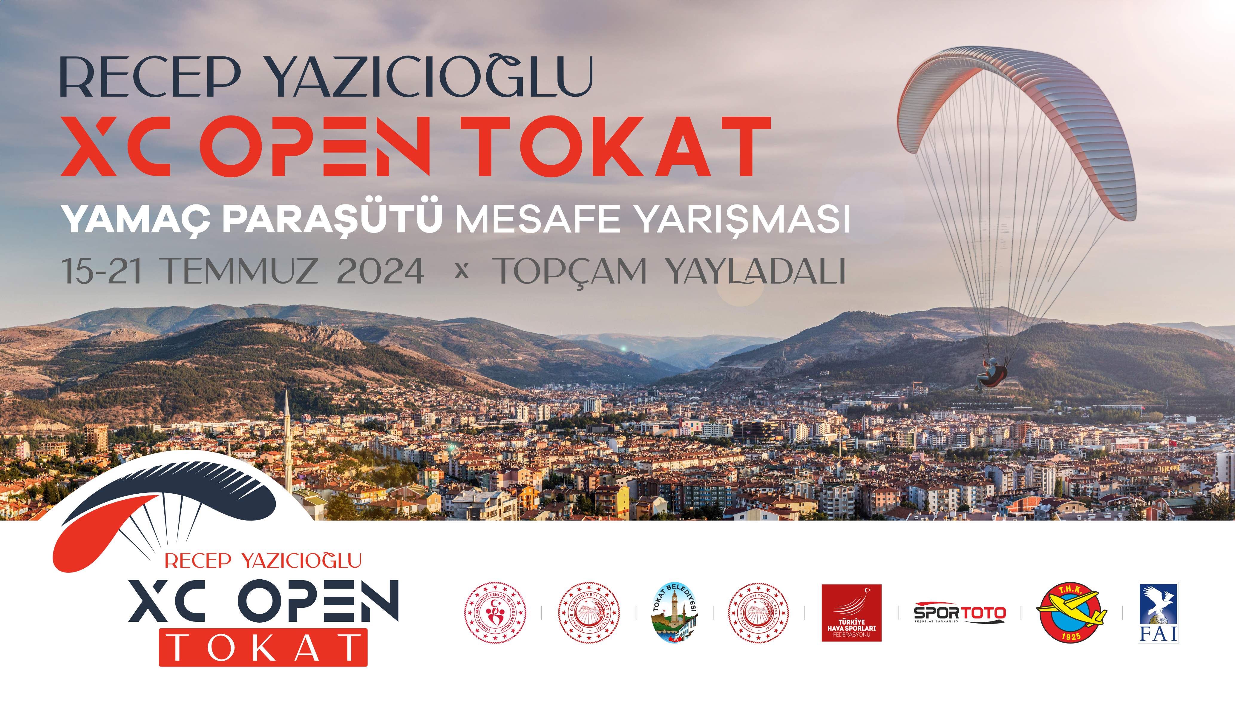 RECEP YAZICIOĞLU XC OPEN TOKAT YAMAÇ PARAŞÜTÜ YARIŞLARI BAŞLIYOR