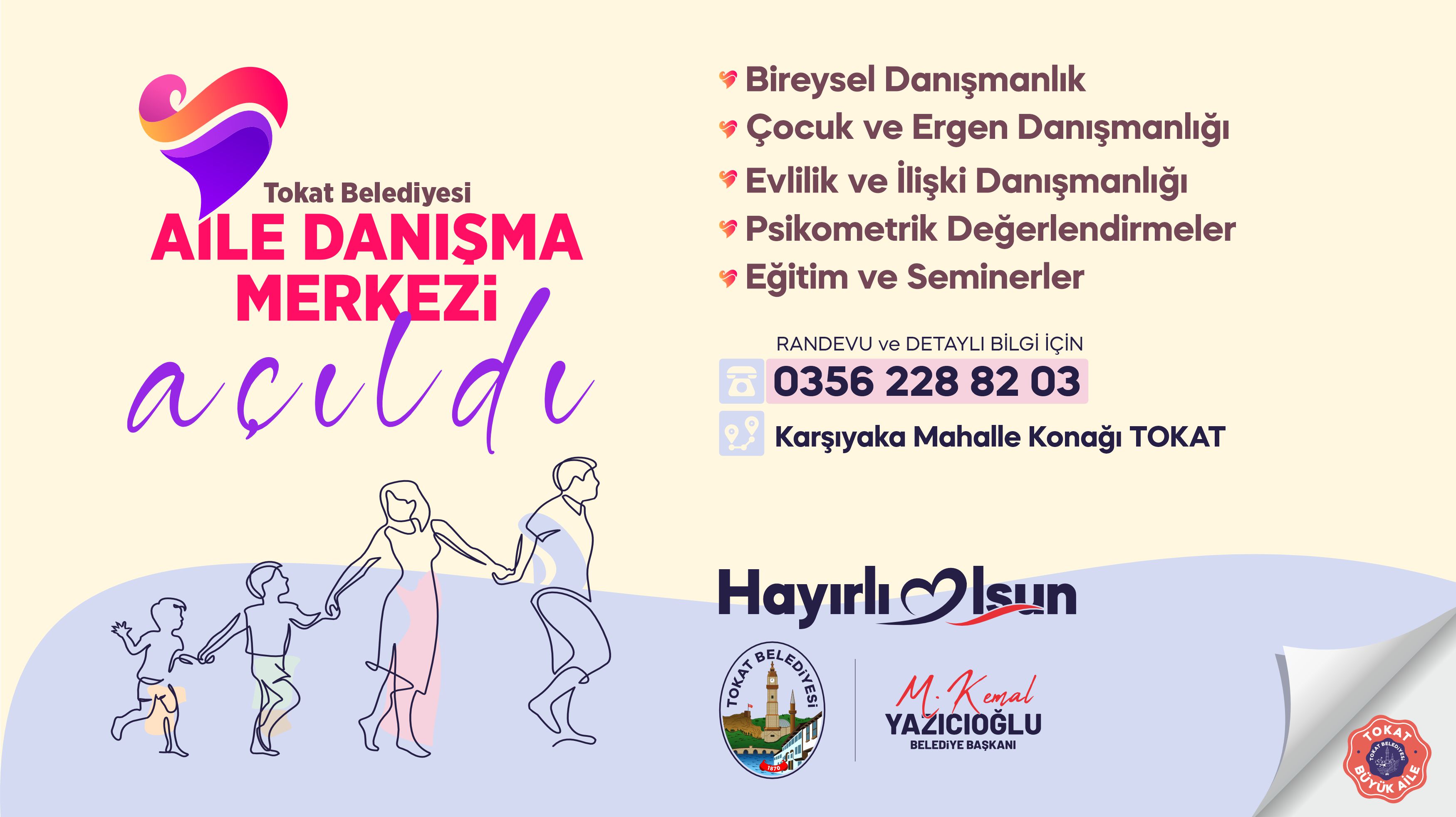 Tokat Belediyesi'nden Örnek Hizmet: Aile Danışma Merkezi Açıldı