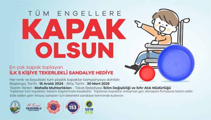 TOKAT BELEDİYESİ’NDEN ANLAMLI KAMPANYA: “TÜM ENGELLERE KAPAK OLSUN”