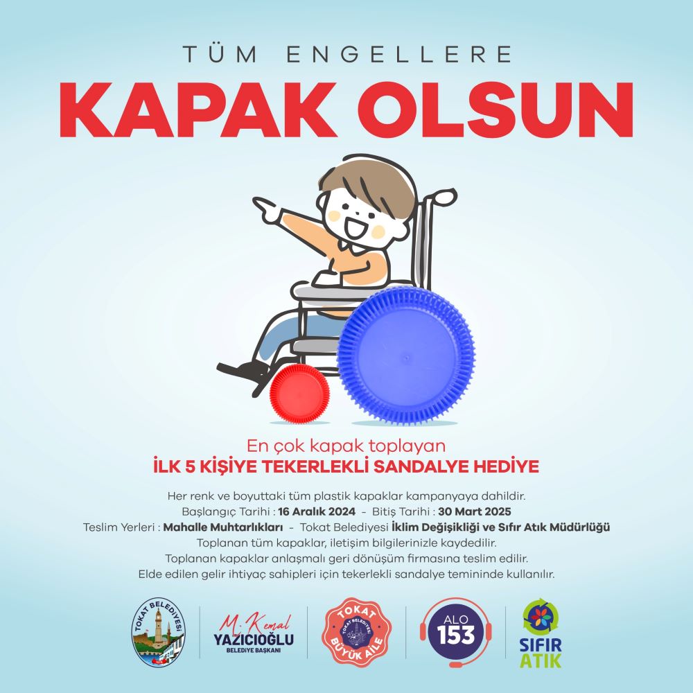 TOKAT BELEDİYESİ’NDEN ANLAMLI KAMPANYA: “TÜM ENGELLERE KAPAK OLSUN” - Görsel 1