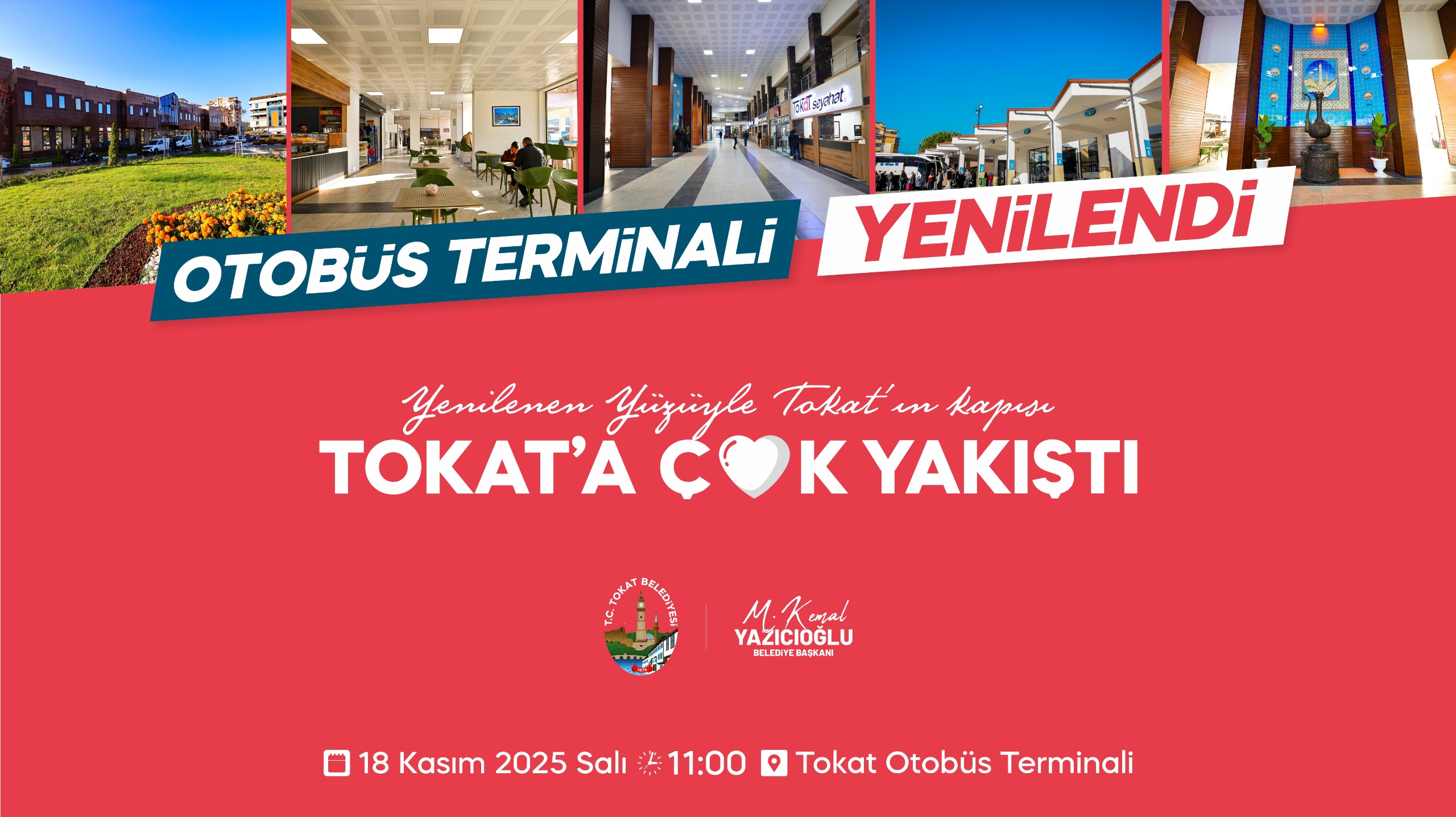 YENİLENEN YÜZÜYLE TOKAT OTOBÜS TERMİNALİ 18 KASIM’DA PROGRAMLA TANITILACAK
