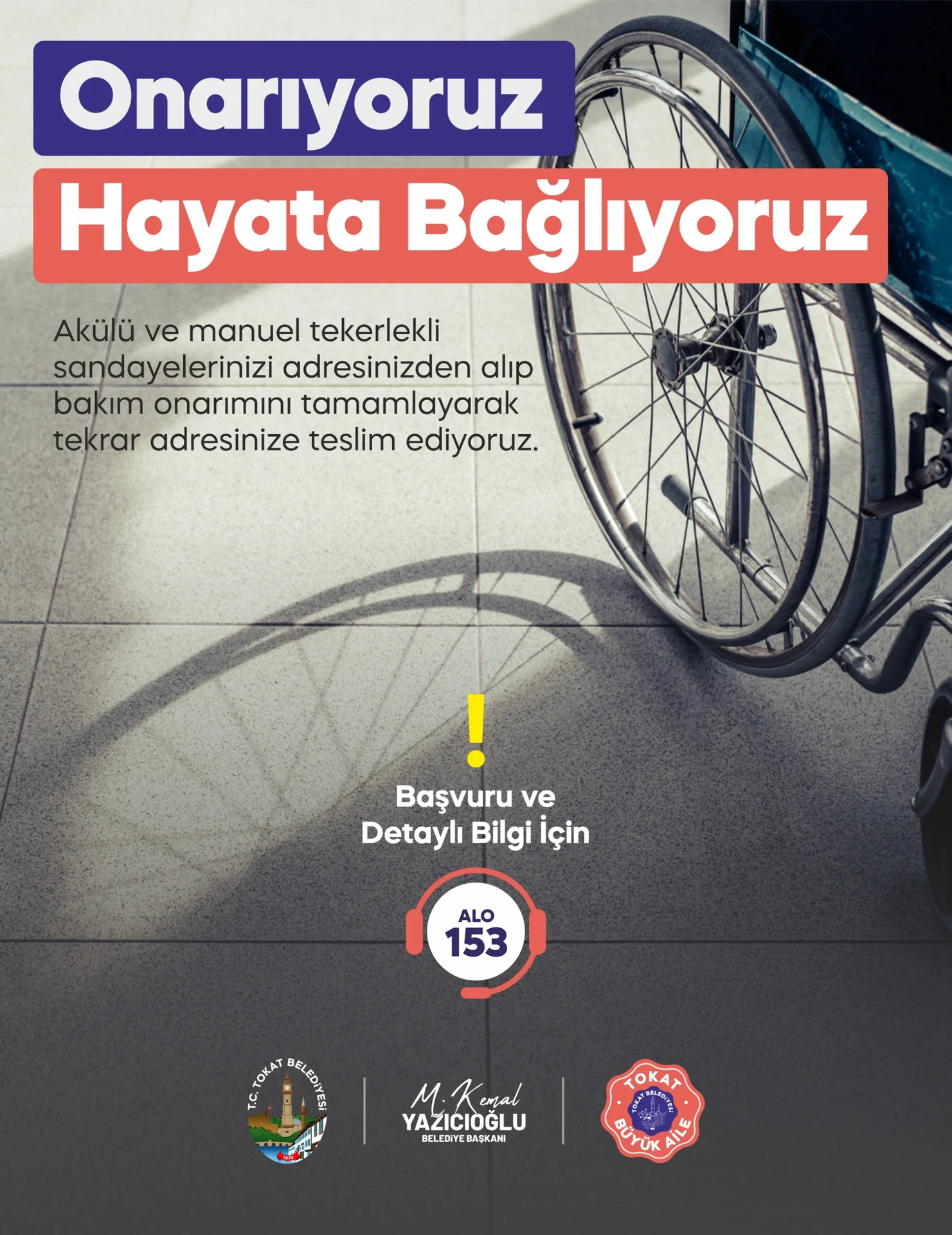 TOKAT BELEDİYESİ’NDEN ÖZEL GEREKSİNİMLİ BİREYLERE “ONARIYORUZ, HAYATA BAĞLIYORUZ” DESTEĞİ - Görsel 2